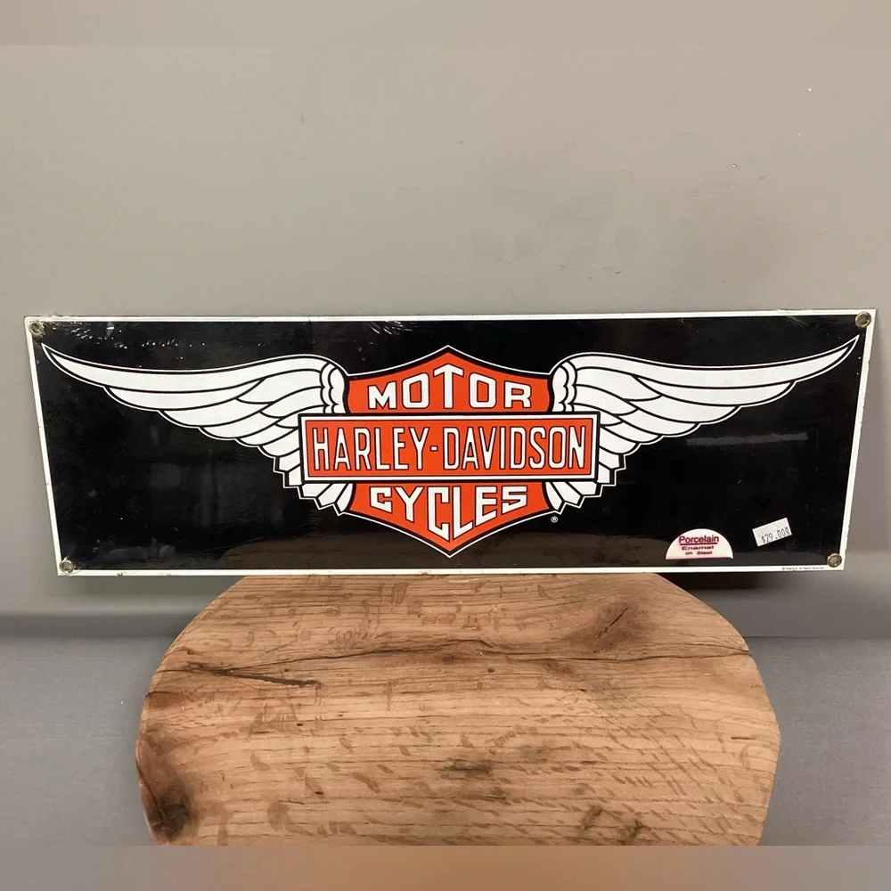 🔴 Vintage - Harley-Davison Motor Cycles - Porcelain Enamel on Steel Sign - BONUS - Picture 2 of 12